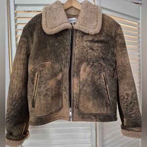 Heartloom Leather & Shearling Jacket XS